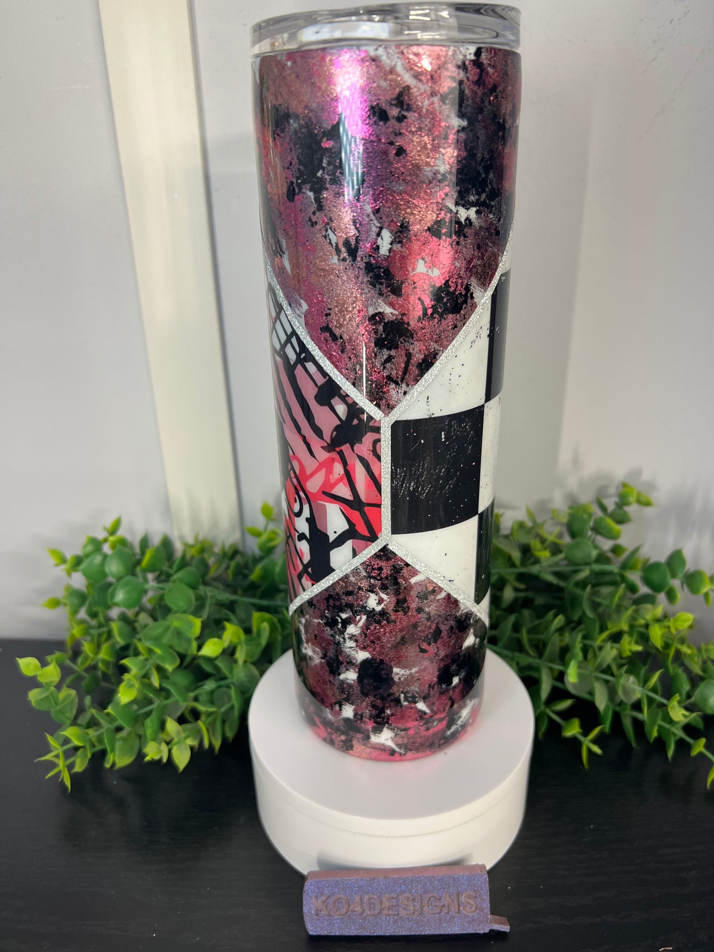 30oz skinny - Mixed Media vinyl/pin striping