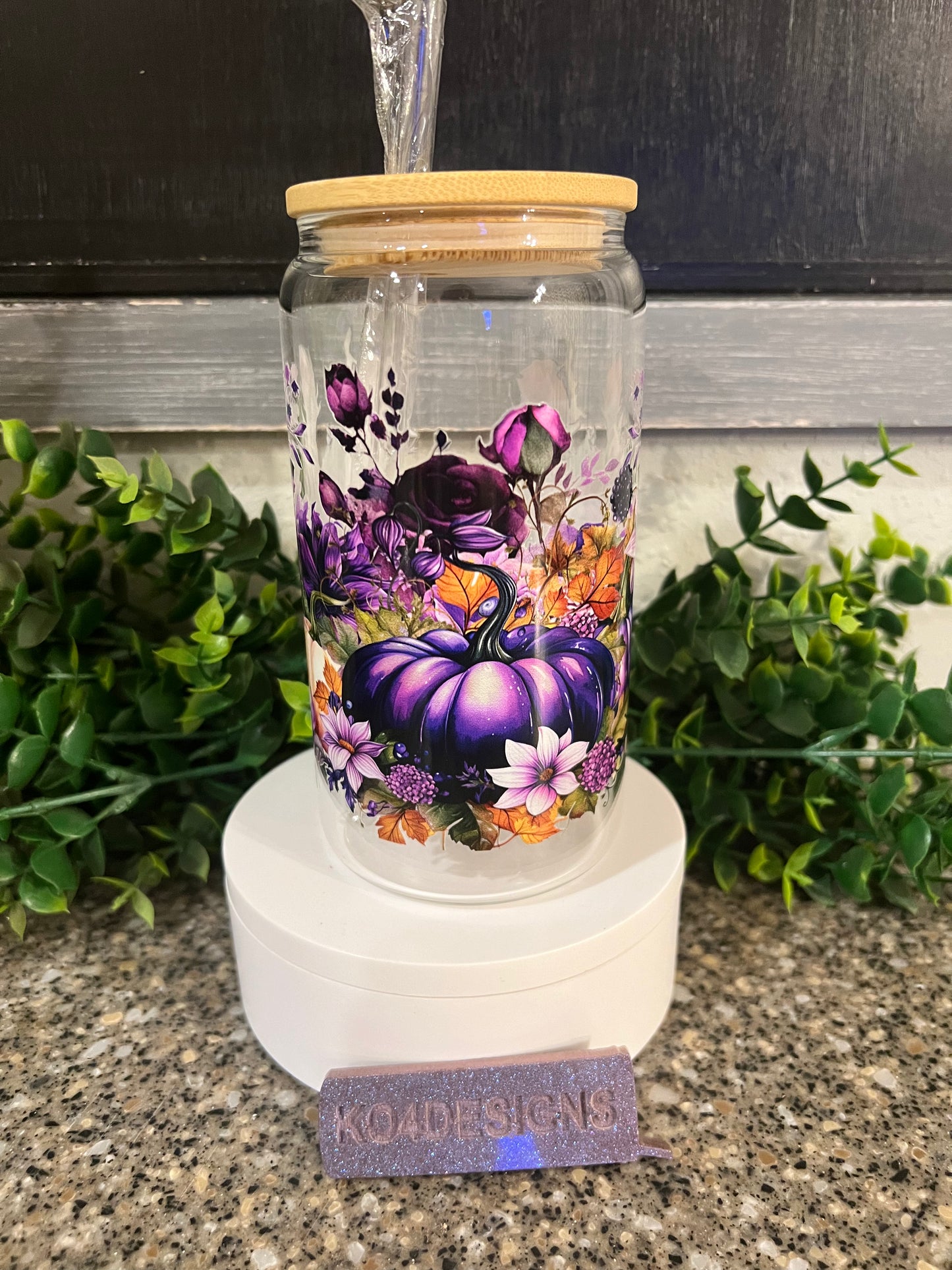 16oz glass cup-you pick wrap (pictures are just examples)