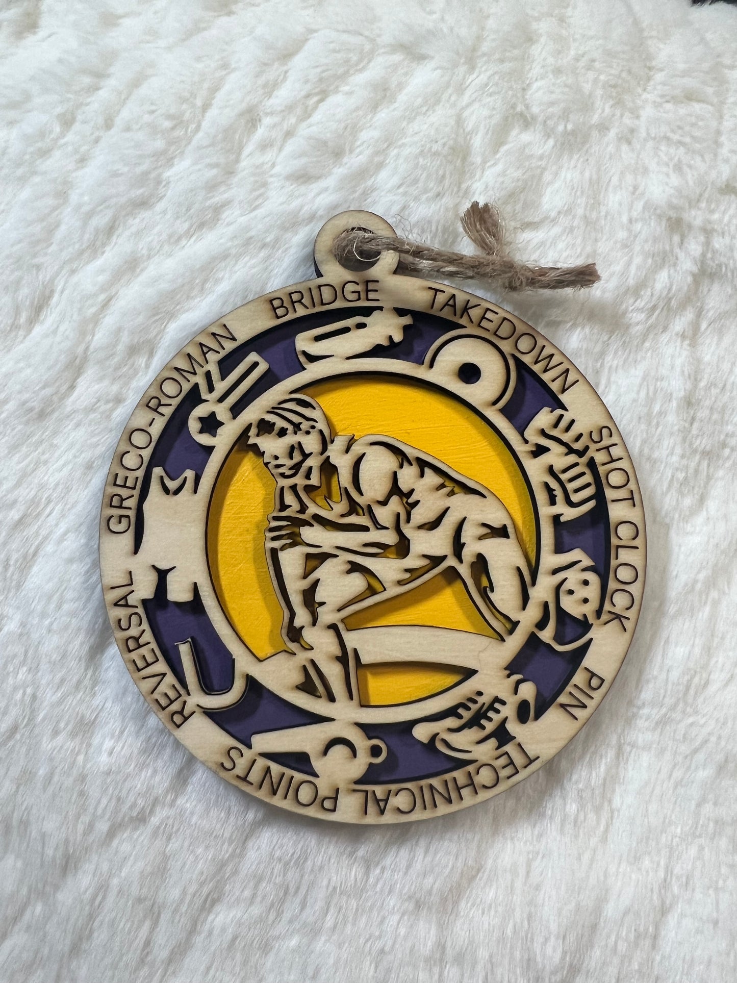 4.5” x 4” Wresting Ornament