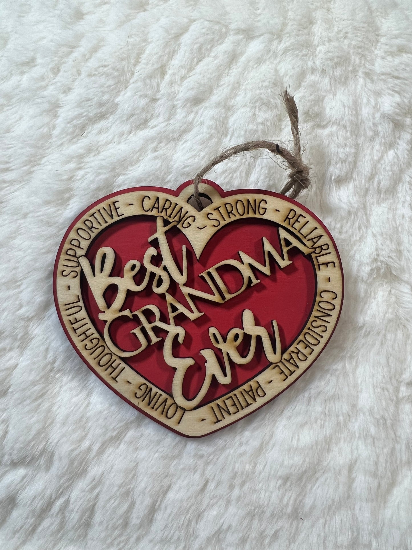 4.5”x 4” Best Grandma Ever Ornament