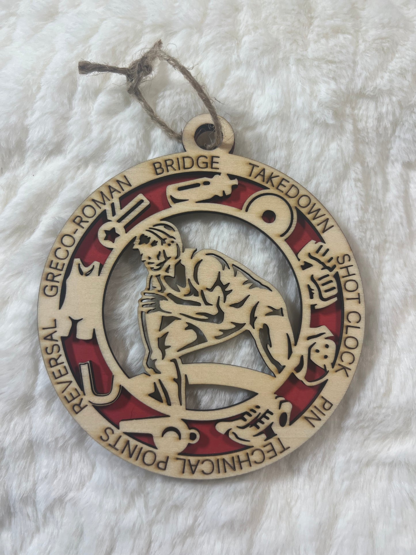 4.5” x 4” Wresting Ornament