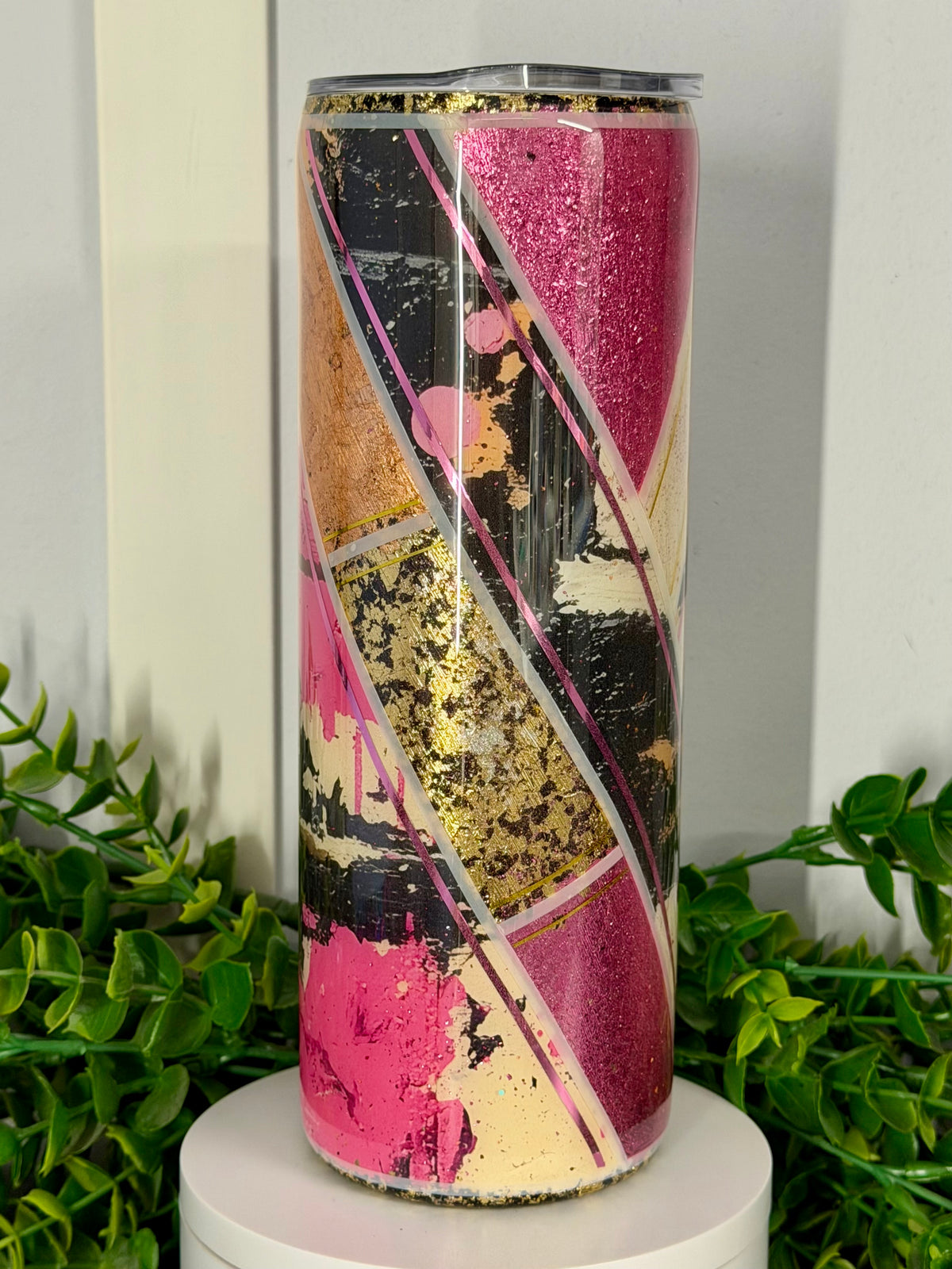 20oz skinny - vinyl + foil + pinstriping GLOW