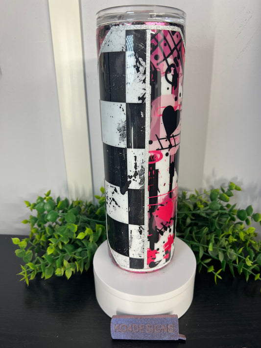 30oz skinny - Mixed Media vinyl/pin striping