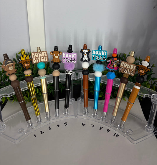 Beaded Pens (Cows/Western)