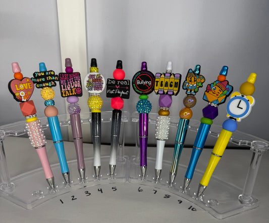 Beaded Pens (Quotes/Sayings/Words/Teacher/School)