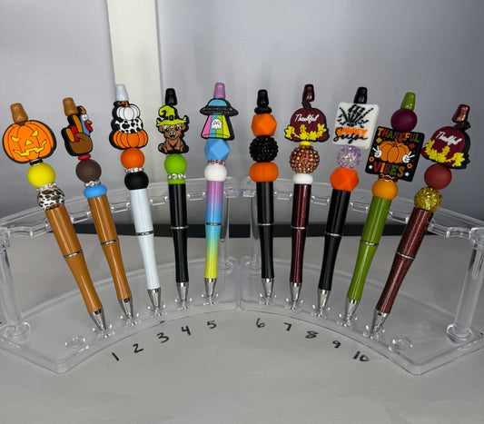 Beaded Pens (Halloween/Fall/Autumn/Thanksgiving)