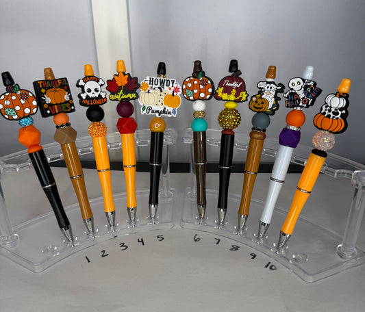 Beaded Pens (Halloween/Fall/Autumn/Thanksgiving)
