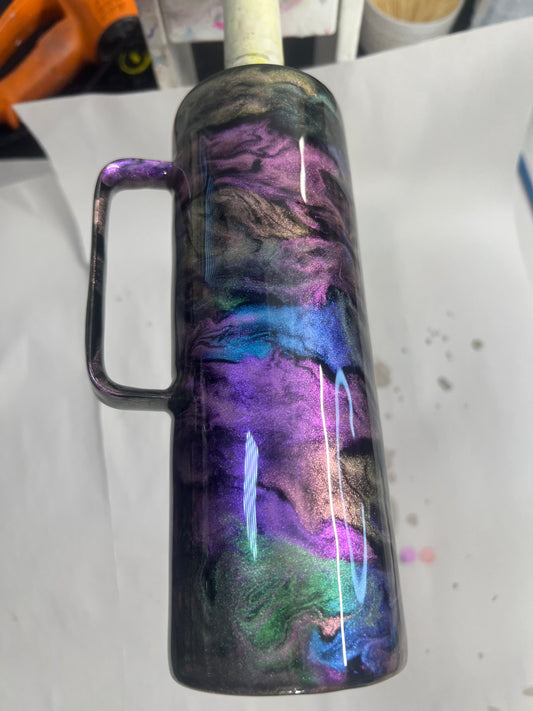 20 oz Hoggdle Tumbler with Sliding Lid and Straw -  Ezturnz Colorshift ink swirl