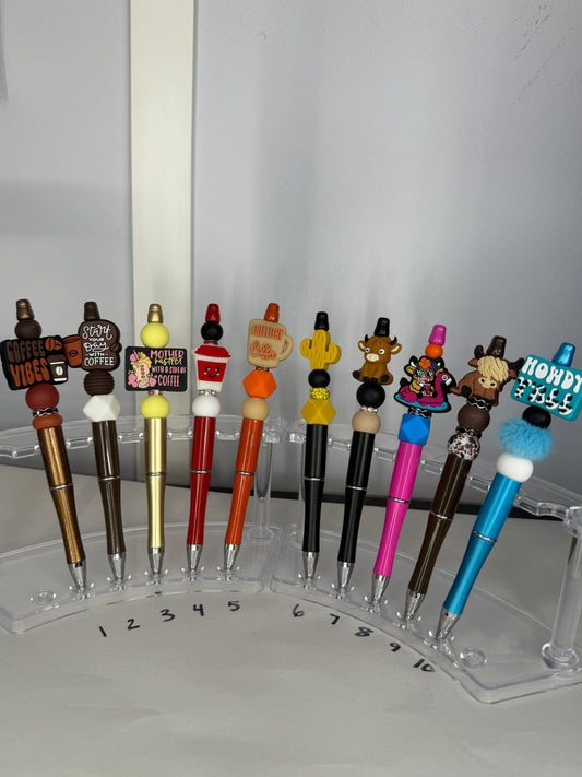 Beaded Pens (Coffee/Western/Highland Cows)
