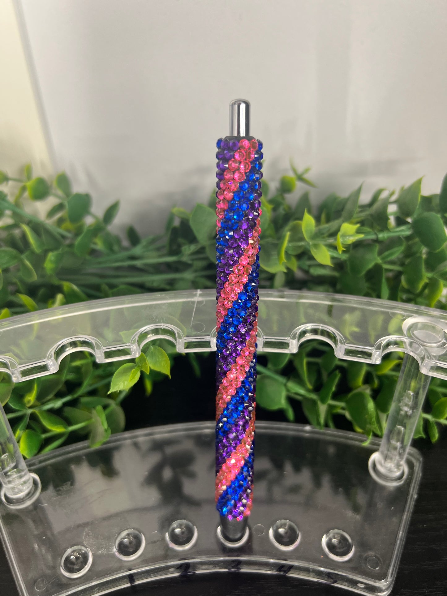 Rhinestone Pen - purple/blue/pink