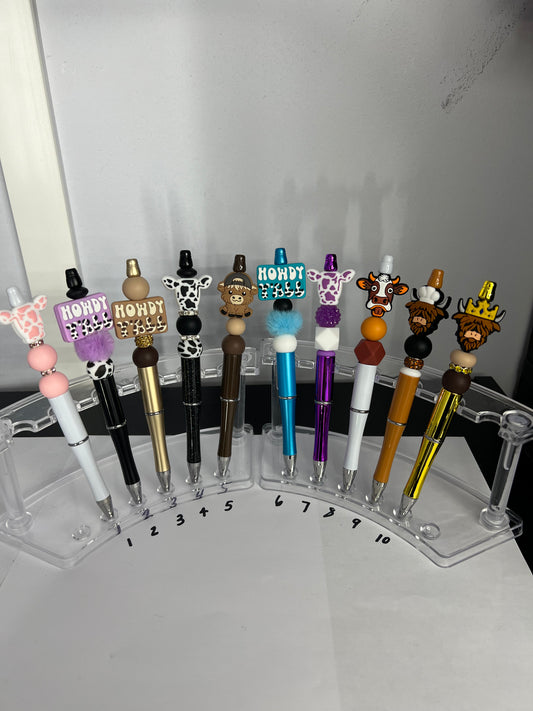 Beaded Pens (Cows/Western)