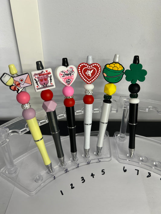Beaded Pens (Vday/St. Patrick’s Day)