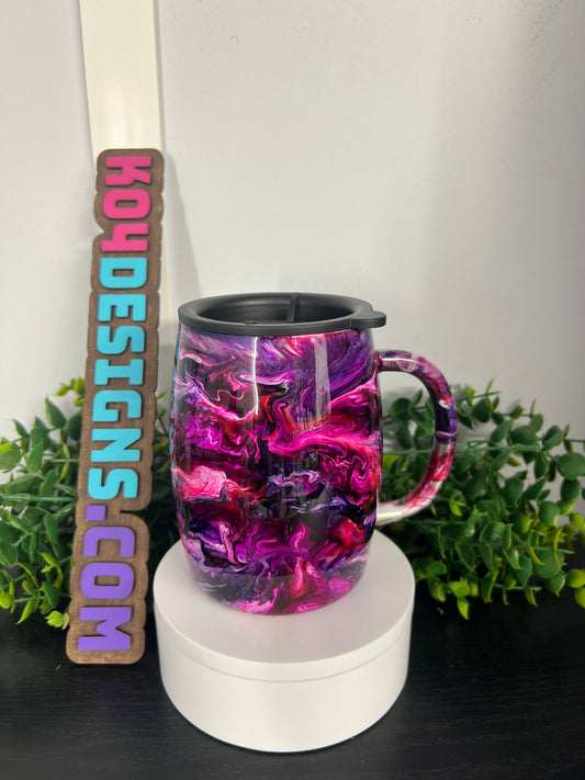 14oz Mug - Purples/Pinks Ink Swirl