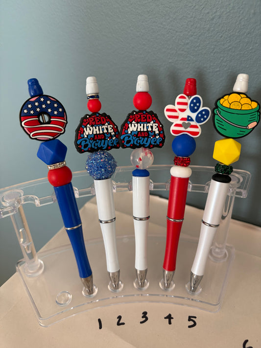 Beaded Pens (RWB/St Patrick’s)
