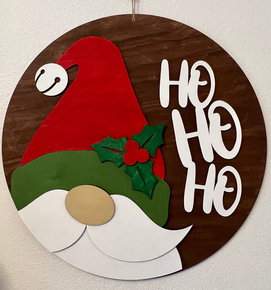 3D Santa HO HO HO Door Hanger