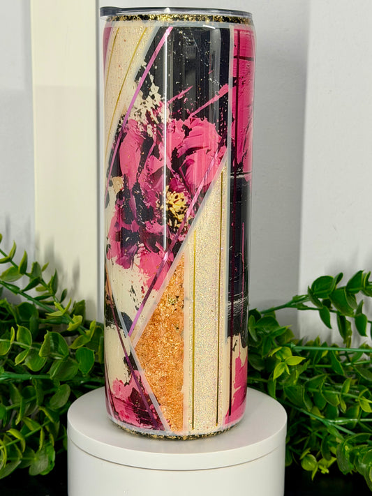 20oz skinny - vinyl + foil + pinstriping GLOW