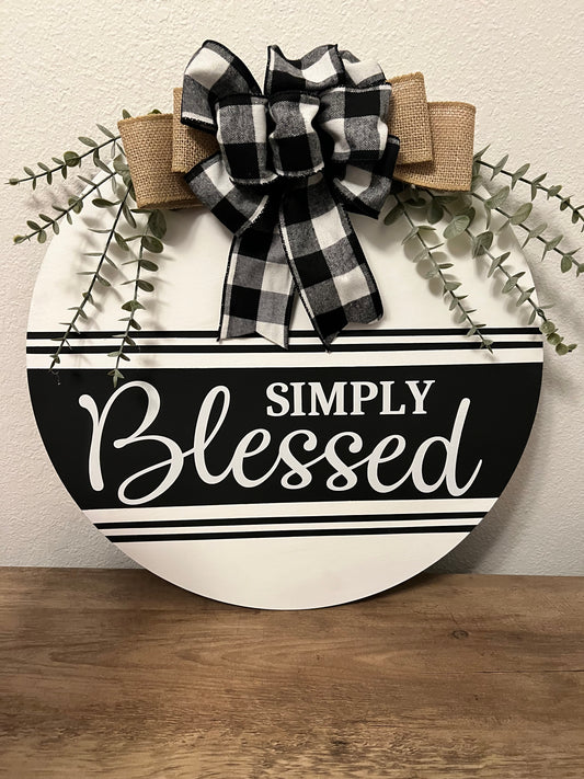 Simply Blessed Door Hanger