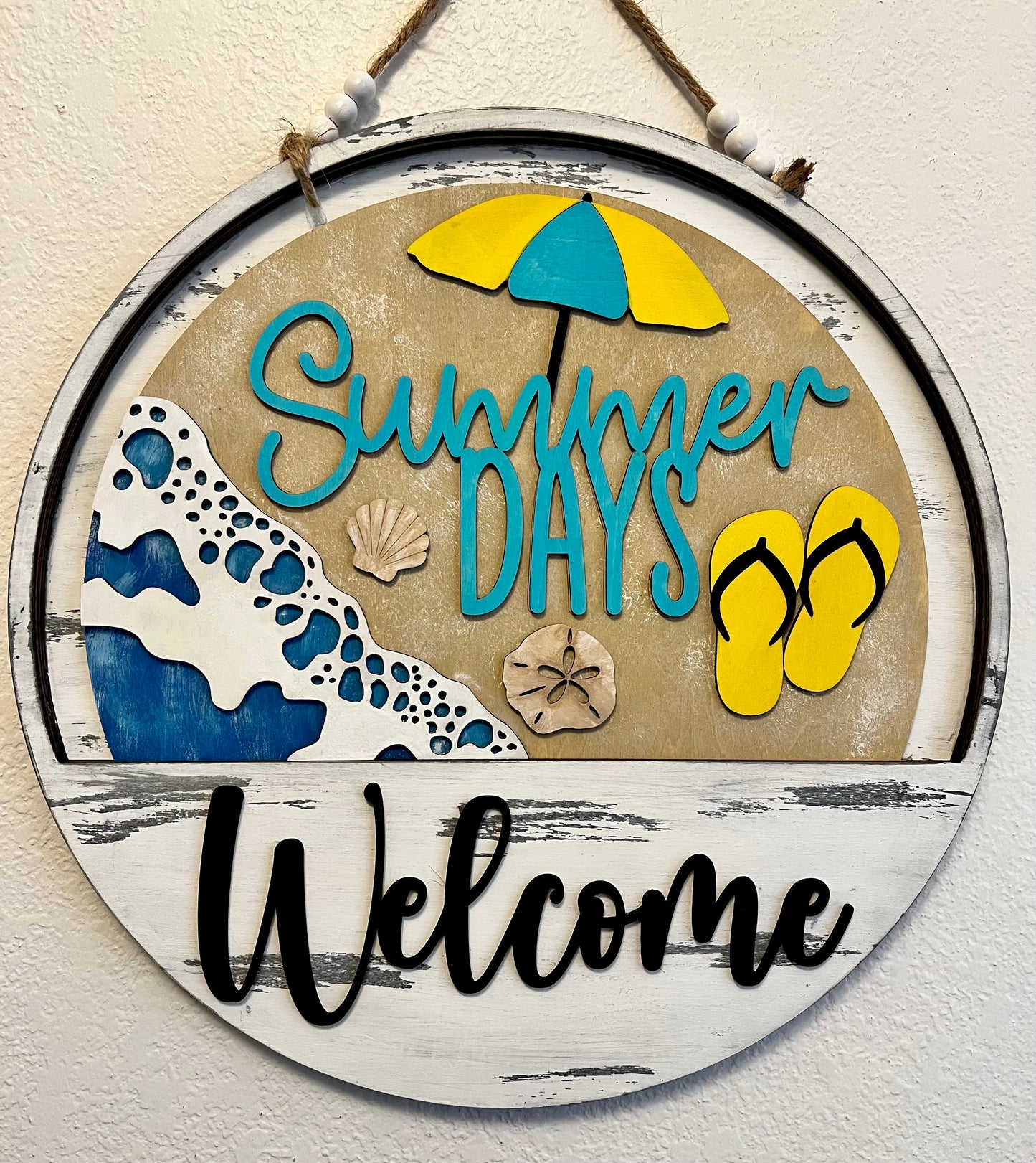 Interchangeable Welcome Door Hanger + Summer Days add-on insert