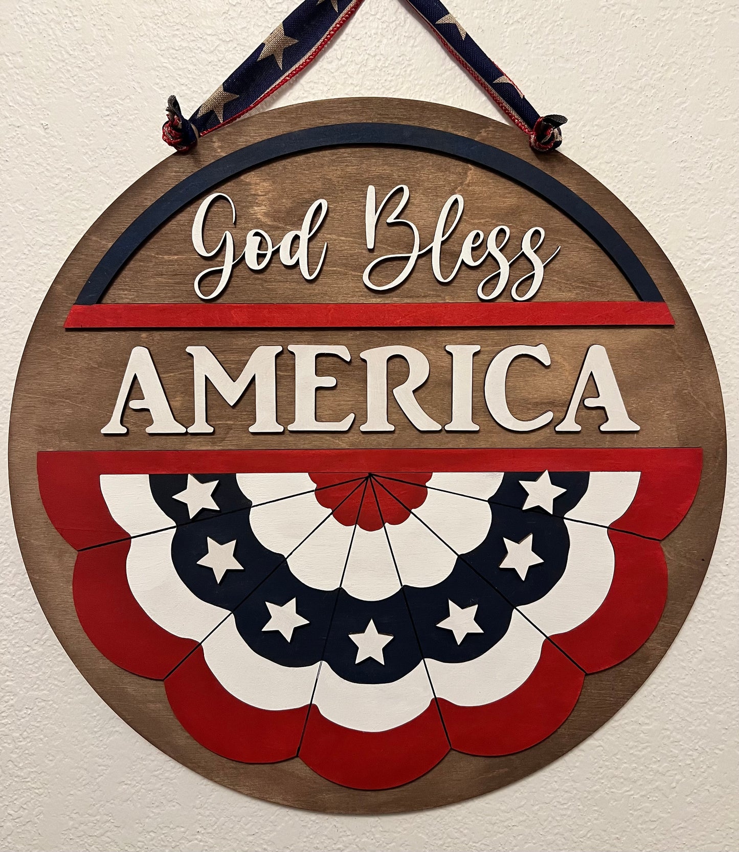 3D God Bless America Door Hanger